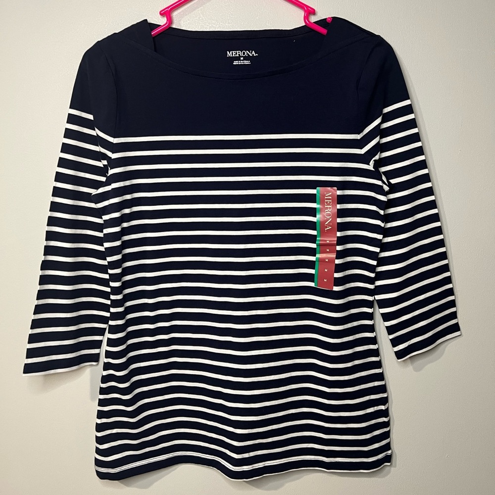 MERONA Boatneck Striped Top